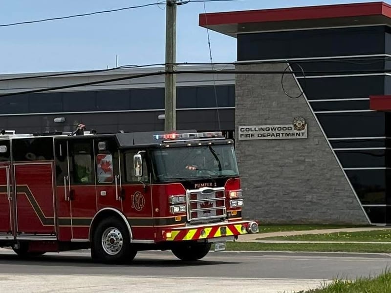 Emergency vehicle responding at night
